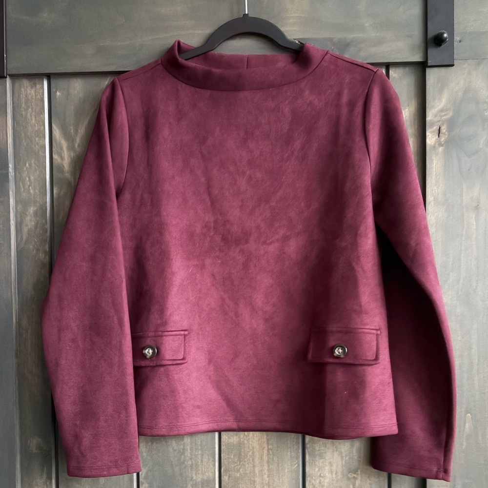 Ann Taylor Rich Burgundy Top